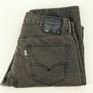 Levis 559 Jeans Mens Size 32x34(31x32) Measures Grey Straight Leg Grunge Biker